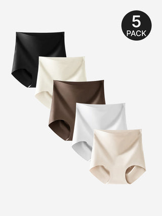5-Pack Women's Seamless High Waist X-Shape Tummy Control Panties - Mix 5-Pack / M(40–50 kg / 88–110 lbs)