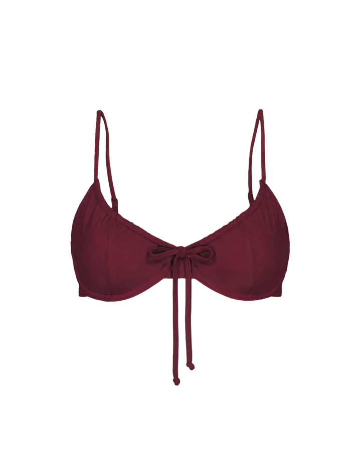 Bordeaux Drawstring Top