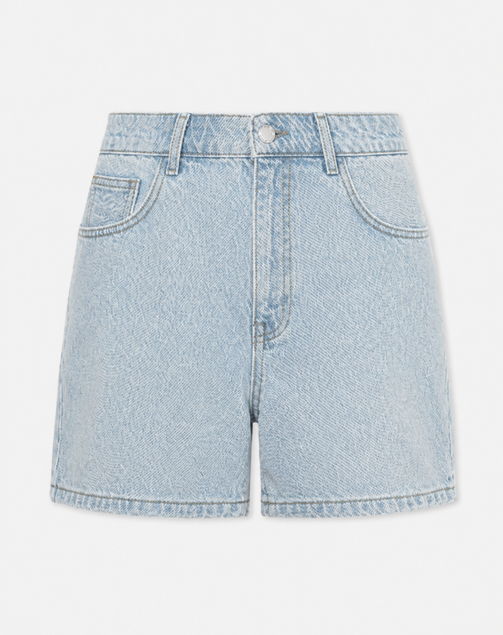 Short en jean coupe mom
