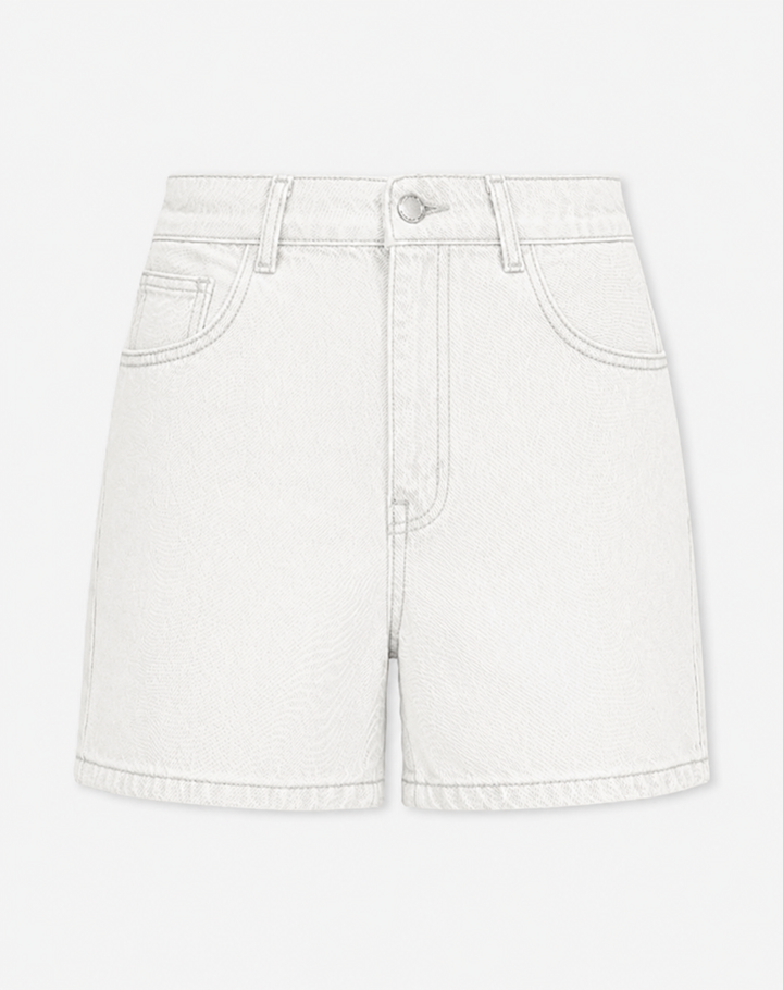 Short en jean coupe mom