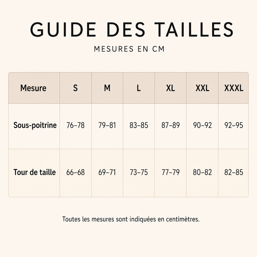 Guide des tailles
