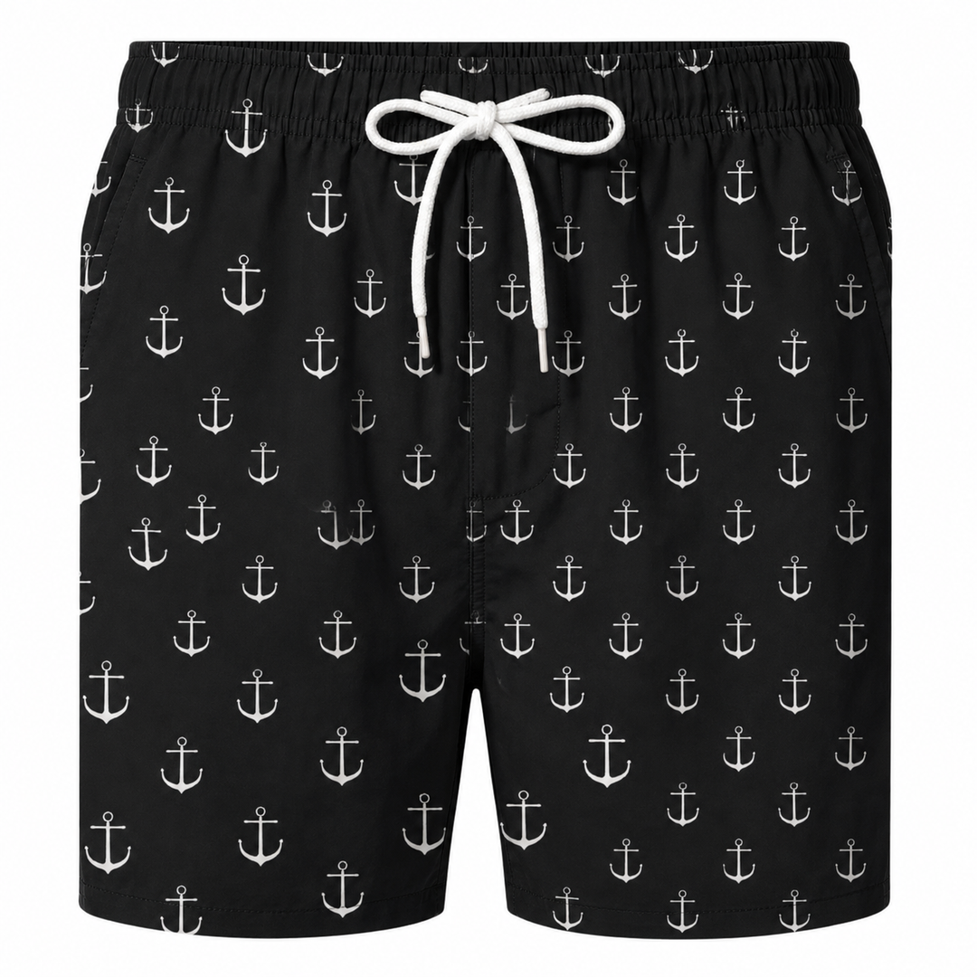 Short de plage imprimé tropical