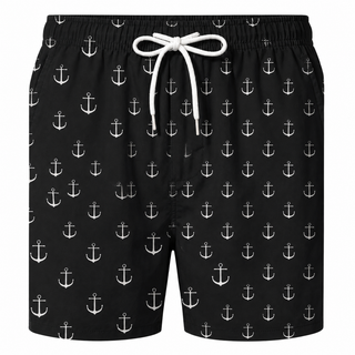 Short de plage imprimé tropical