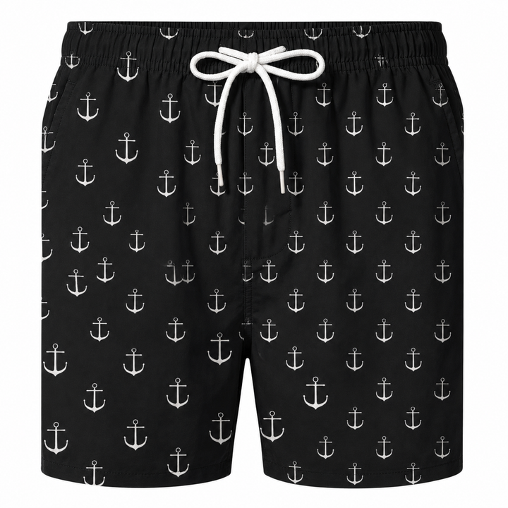 Short de plage imprimé tropical