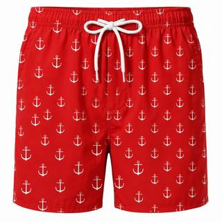 Short de plage imprimé tropical