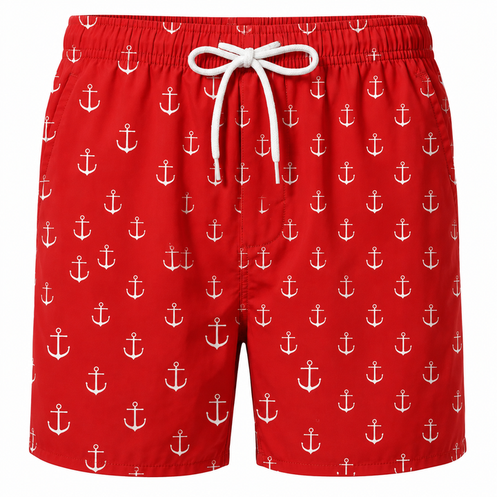 Short de plage imprimé tropical