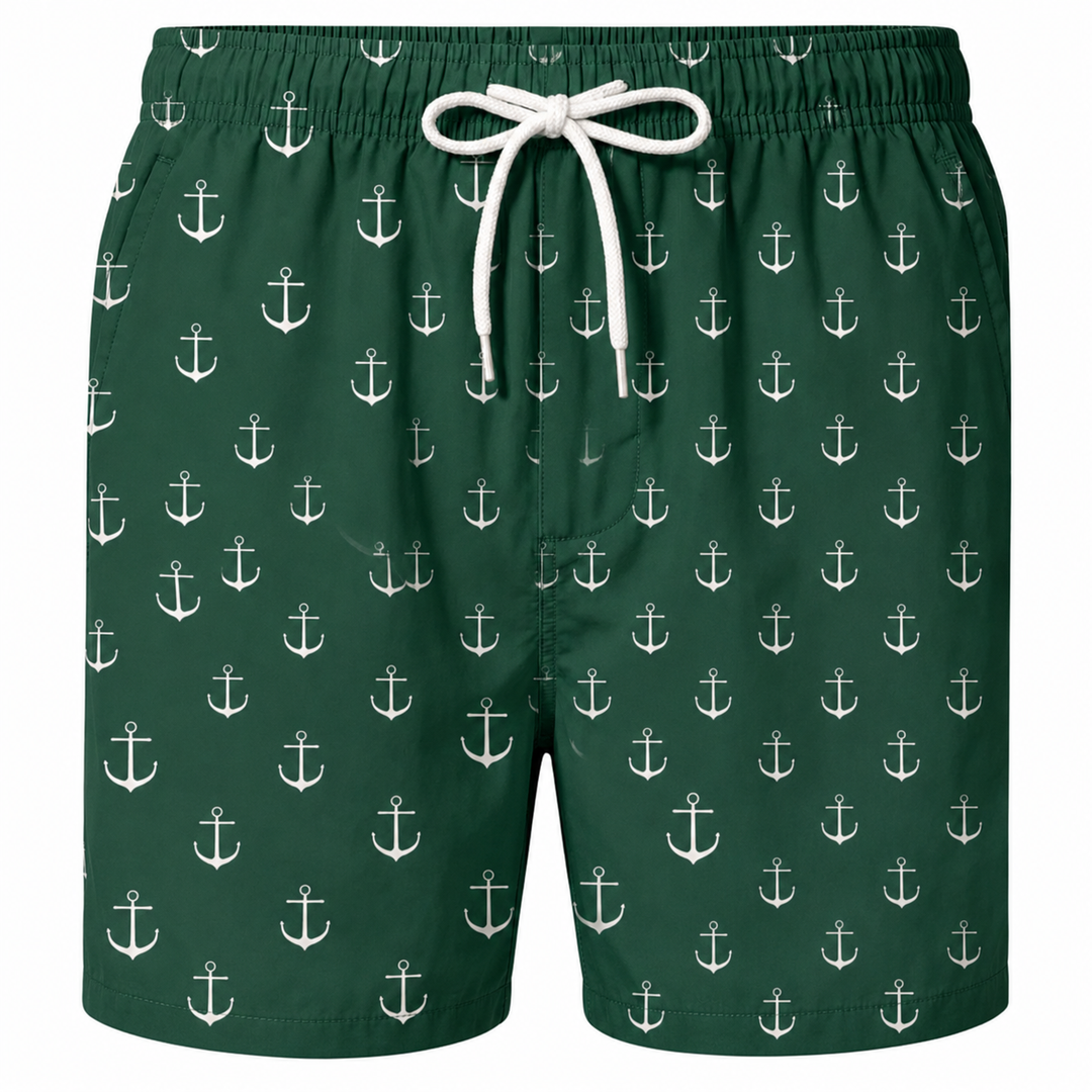 Short de plage imprimé tropical