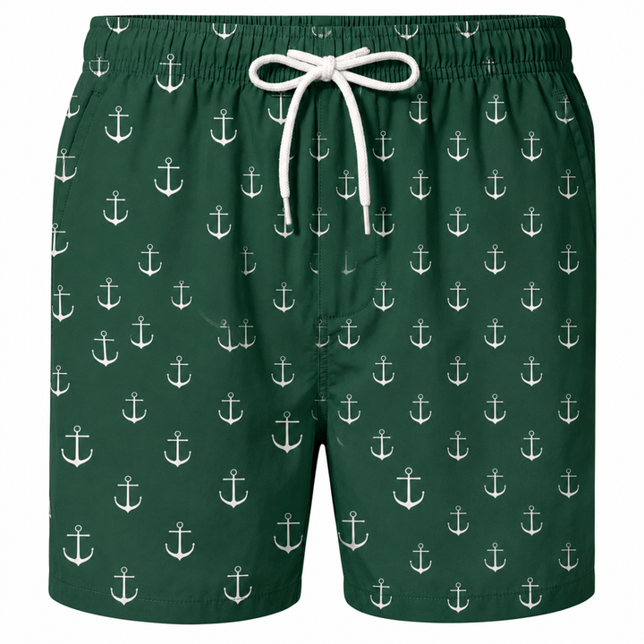Short de plage imprimé tropical