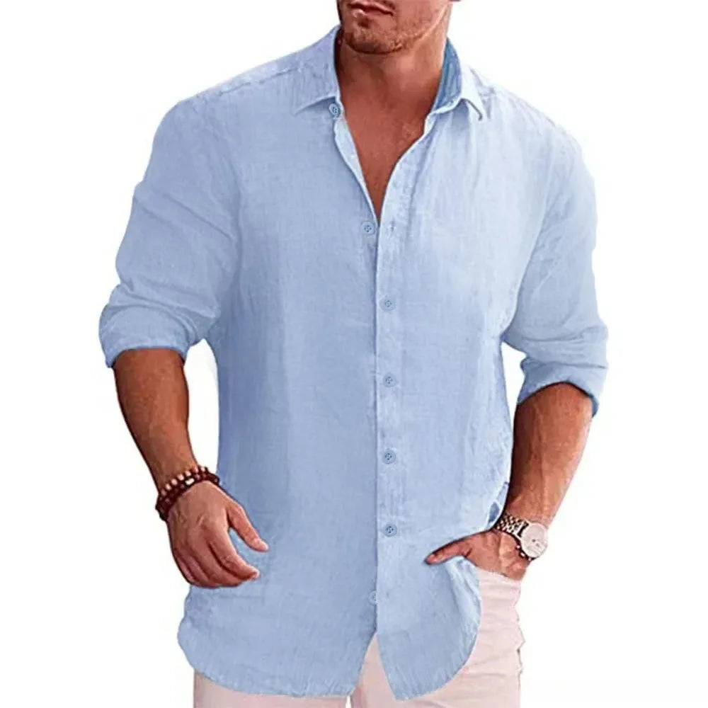 Chemise en lin et coton