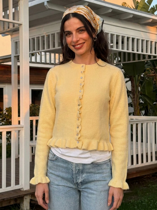 Cardigan en maille à manches papillon