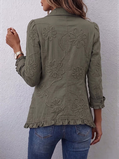 Veste Brodée avec Volants