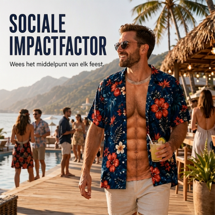 Chemise hawaïenne pour hommes, imprimé floral tropical, manches courtes, blouse décontractée de plage avec boutons