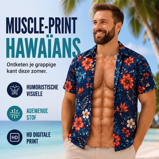 Chemise hawaïenne pour hommes, imprimé floral tropical, manches courtes, blouse décontractée de plage avec boutons
